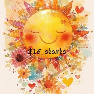 Colorful Sunflower Art Print